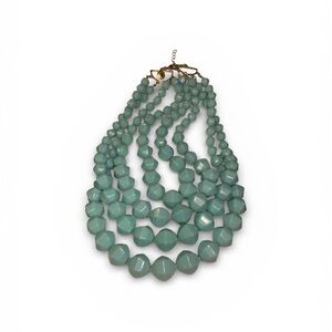 J.Crew faux turquoise multi strand necklace